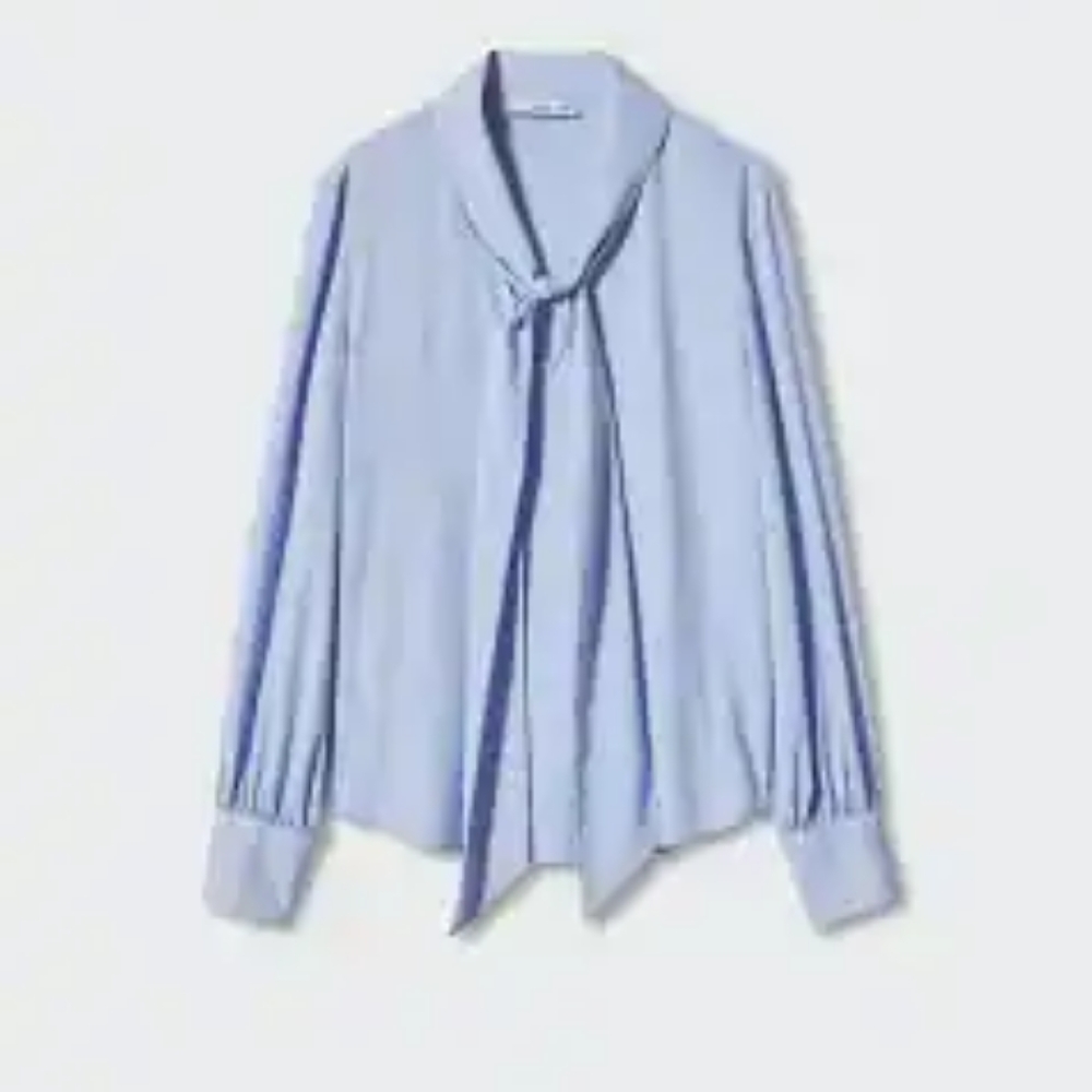 Mango MNG Tie Neck Blouse XS
